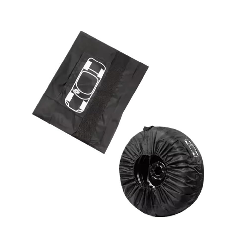 1 x Universal-Auto-Ersatzreifenabdeckung, Aufbewahrungstasche, tragbares Oxford-Gewebe, staubdichter Schutz, Auto-Styling, (LTZ-Black-S) von ERQIAO