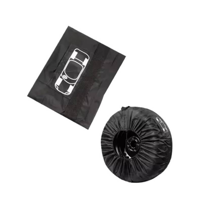 1 x Universal-Auto-Ersatzreifenabdeckung, Aufbewahrungstasche, tragbares Oxford-Gewebe, staubdichter Schutz, Auto-Styling, (LTZ-Black-S) von ERQIAO