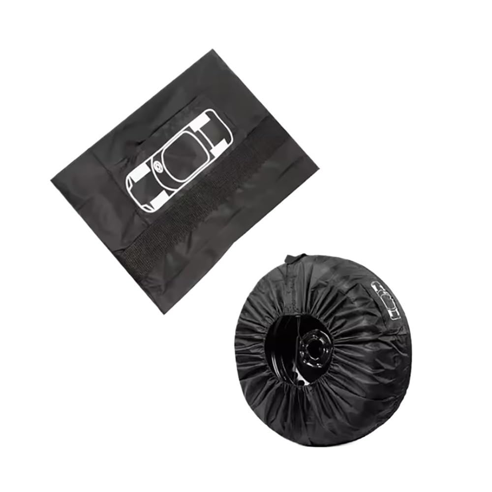 1 x Universal-Auto-Ersatzreifenabdeckung, Aufbewahrungstasche, tragbares Oxford-Gewebe, staubdichter Schutz, Auto-Styling (LTZ-Black-L) von ERQIAO