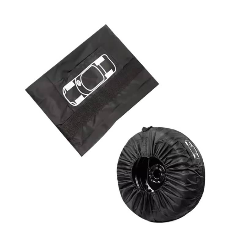 1 x Universal-Auto-Ersatzreifenabdeckung, Aufbewahrungstasche, tragbares Oxford-Gewebe, staubdichter Schutz, Auto-Styling (LTZ-Black-L) von ERQIAO