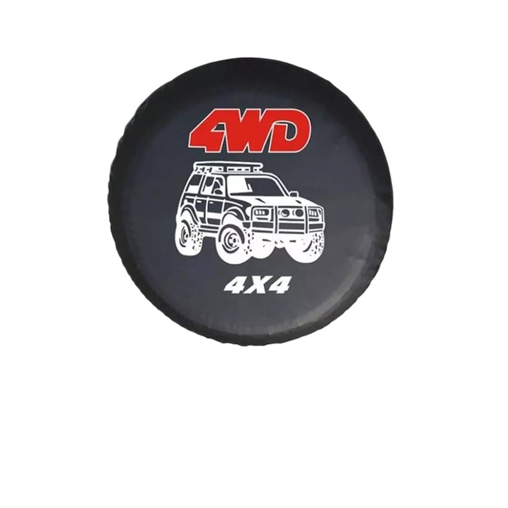 35,6 cm, 38,1 cm, 40,6 cm, 43,2 cm, Allradantrieb, 4 x 4, PVC-Leder, Ersatzrad-Reifenabdeckung, Tasche, Schutz, Autoreifen, 35,6 cm, für Jeep (43,2 cm) von ERQIAO