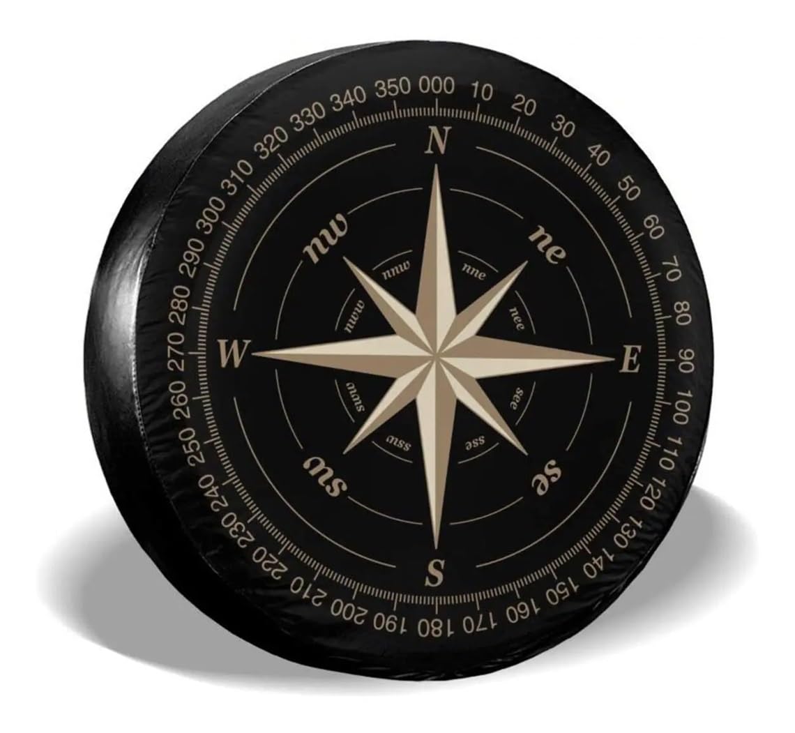 Compass Rose schwarze Ersatzreifenabdeckung, UV-Sonnenradabdeckungen, passend für Anhänger, Wohnmobil, SUV und viele Fahrzeuge, 35,6 cm, 43,2 cm Compass Rose schwarze Ersatzreifenabdeckung, UV-Sonnenradabdeckungen, passend für Anhänger, Wohnmobil, SUV und viele Fahrzeuge, 35,6 cm, 43,2 cm von ERQIAO