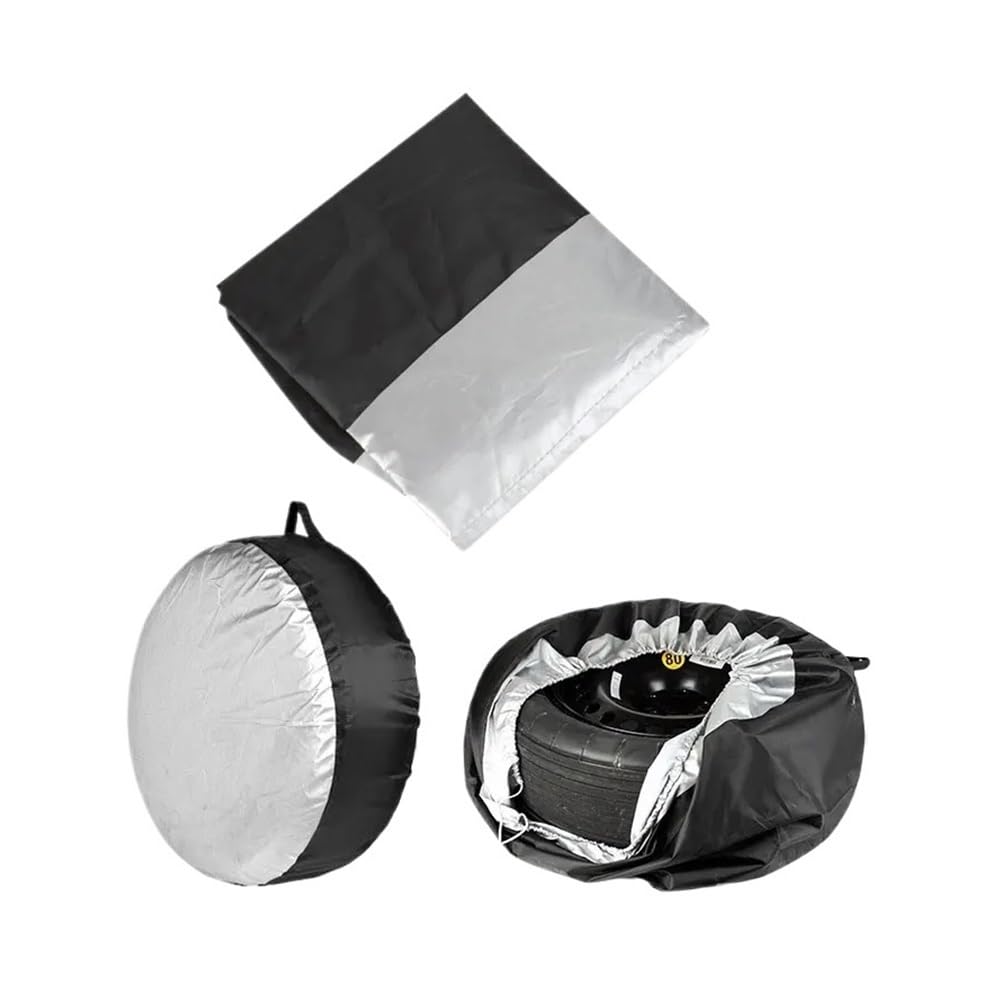 Reifenabdeckung, Auto-Ersatzreifenabdeckung, Aufbewahrungstaschen, Tragetasche, Polyester-Reifen für Autos, Staubdicht, 33–45,7 cm, 48,3–58,4 cm (L) von ERQIAO