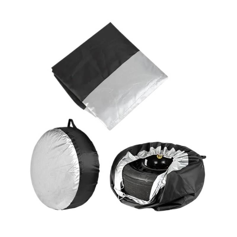 Reifenabdeckung, Auto-Ersatzreifenabdeckung, Aufbewahrungstaschen, Tragetasche, Polyester-Reifen für Autos, Staubdicht, 33–45,7 cm, 48,3–58,4 cm (L) von ERQIAO