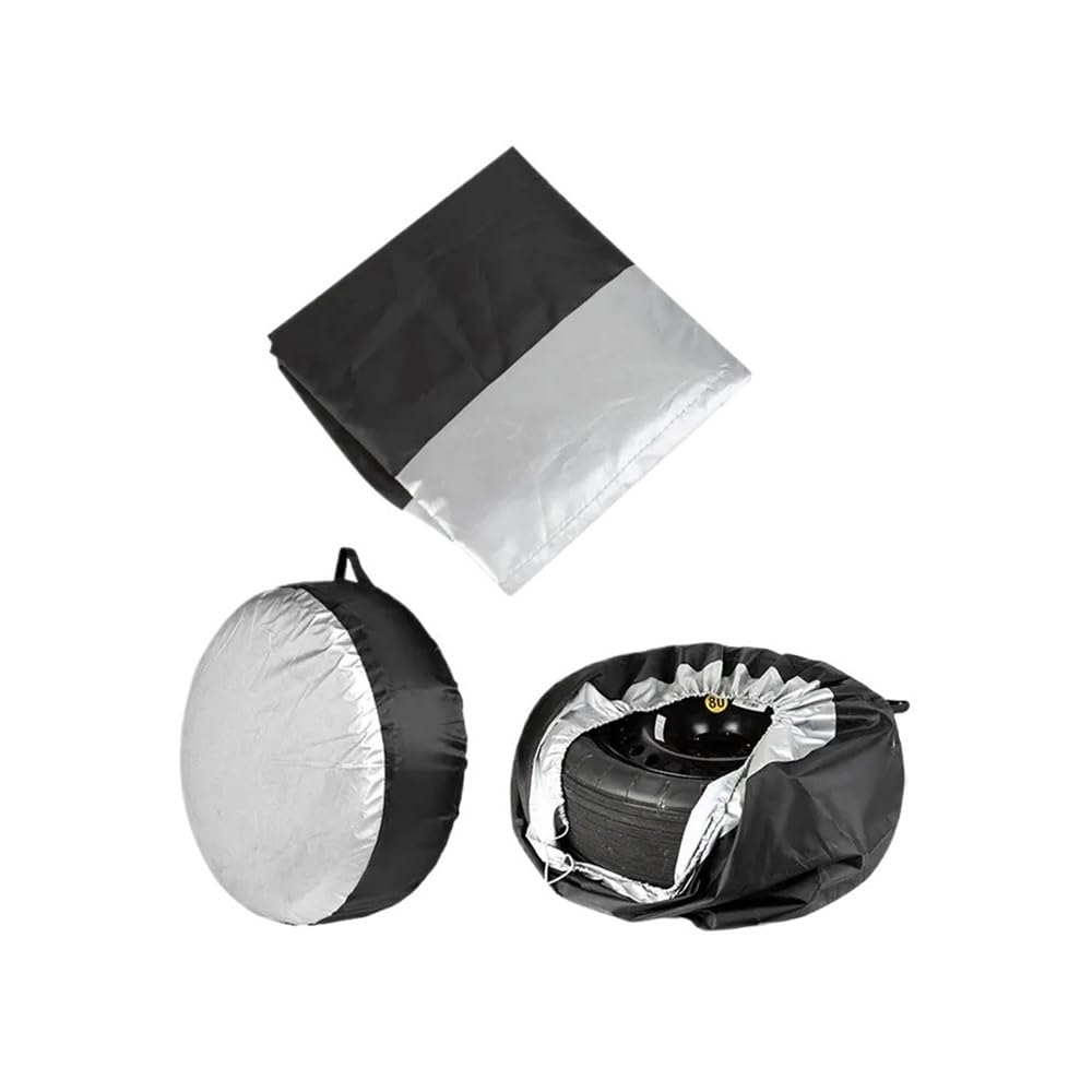 Reifenabdeckung, Auto-Ersatzreifenabdeckung, Aufbewahrungstaschen, Tragetasche, Polyester-Reifen für Autos, Staubdicht, 33–45,7 cm, 48,3–58,4 cm (S) von ERQIAO