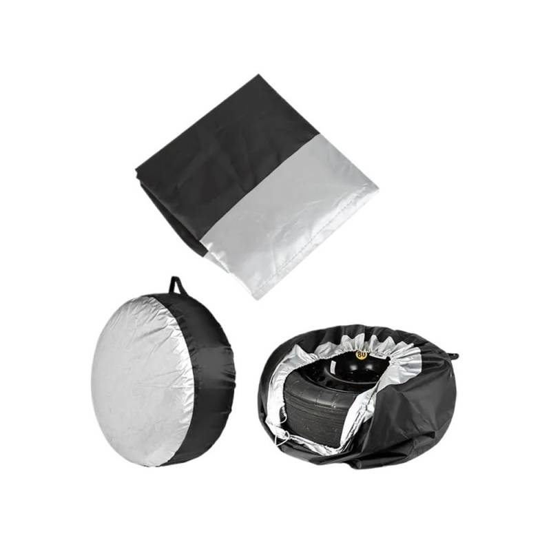 Reifenabdeckung, Auto-Ersatzreifenabdeckung, Aufbewahrungstaschen, Tragetasche, Polyester-Reifen für Autos, Staubdicht, 33–45,7 cm, 48,3–58,4 cm (S) von ERQIAO