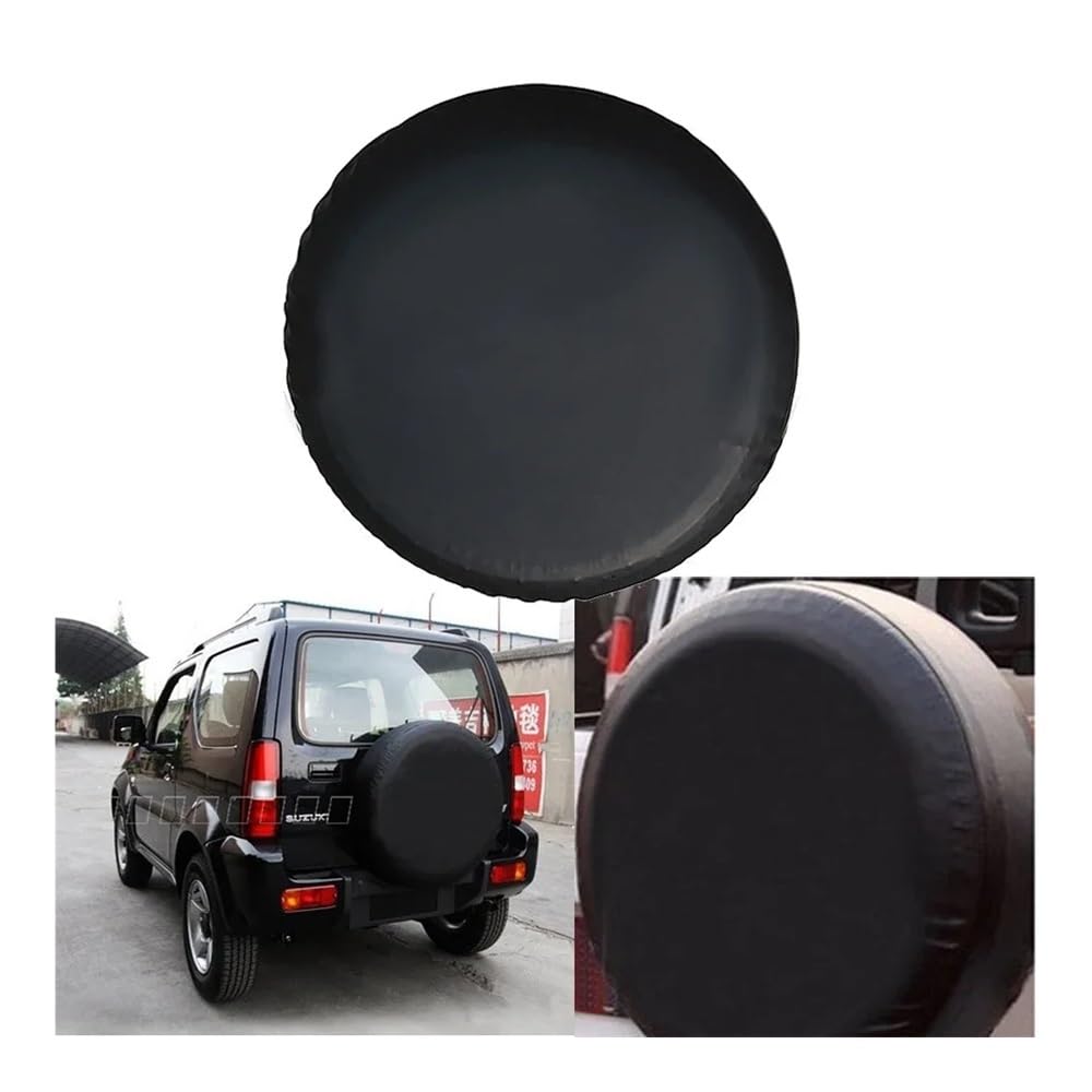 Universal-Ersatzreifenabdeckung für Allradantrieb, 4 x 4, Schwarz, passend für Reifen (37 cm) von ERQIAO