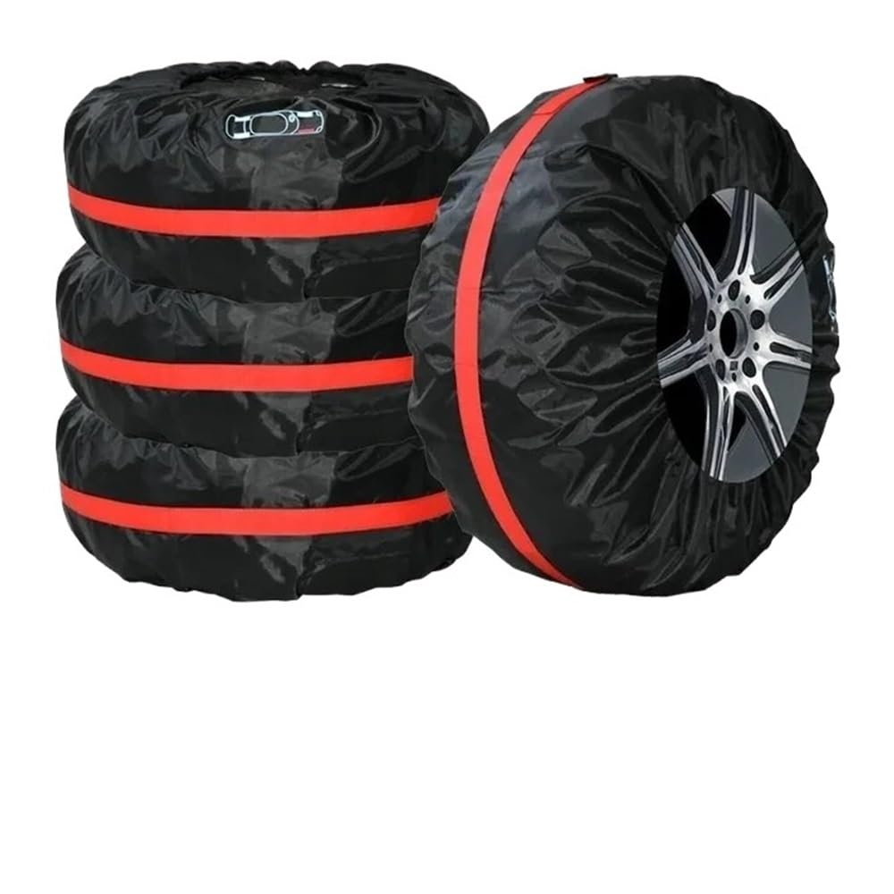 Universelle Ersatzreifenabdeckung, Polyester, Aufbewahrungstasche für Autoreifen, Autoreifenzubehör, Auto-Fahrzeug-Radschutz (T0015-S), 4 Stück von ERQIAO