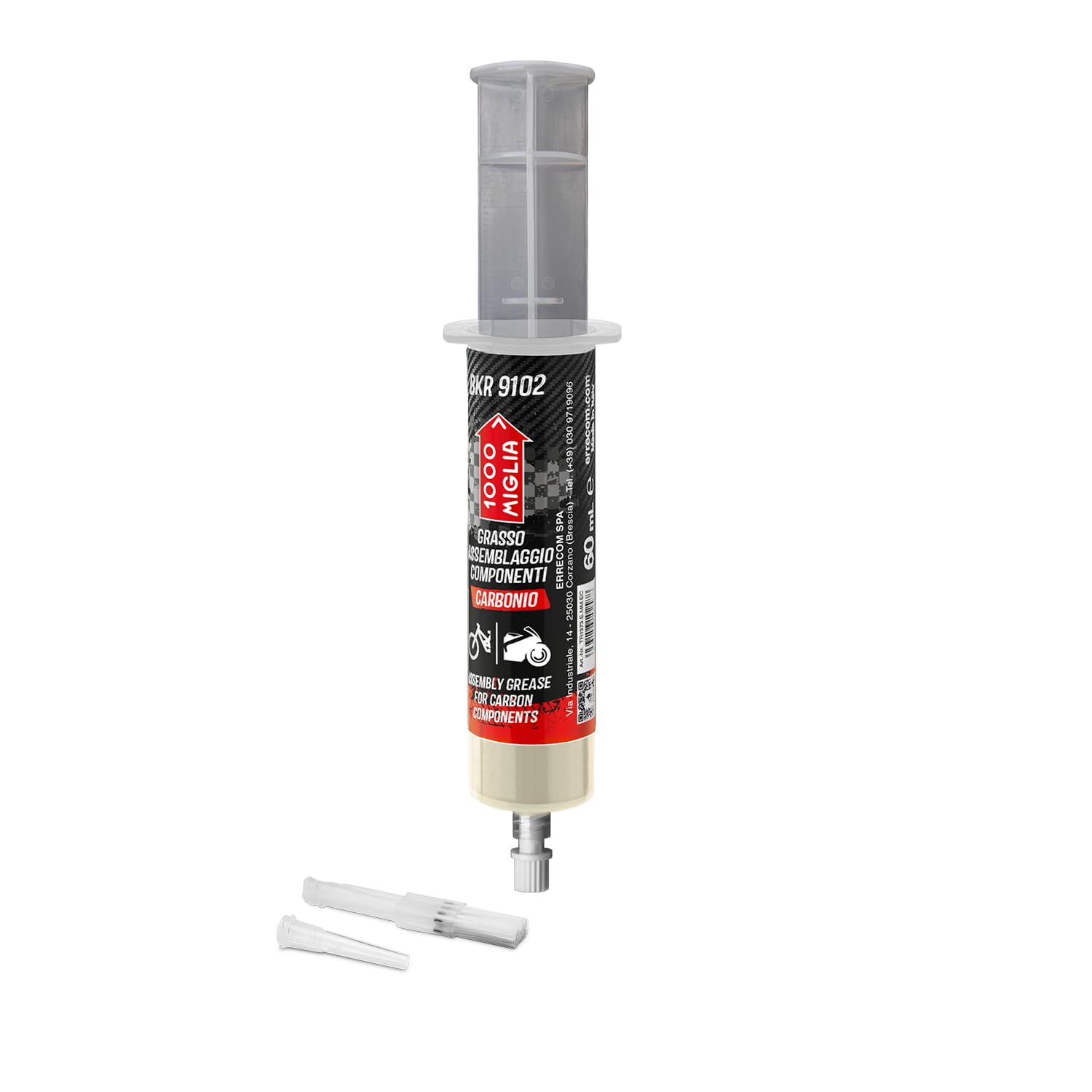 ERRECOM 1000 Miglia BKR 9102 Montagefett für Fahrrad Carbonteile, 60 ml Spritze von ERRECOM