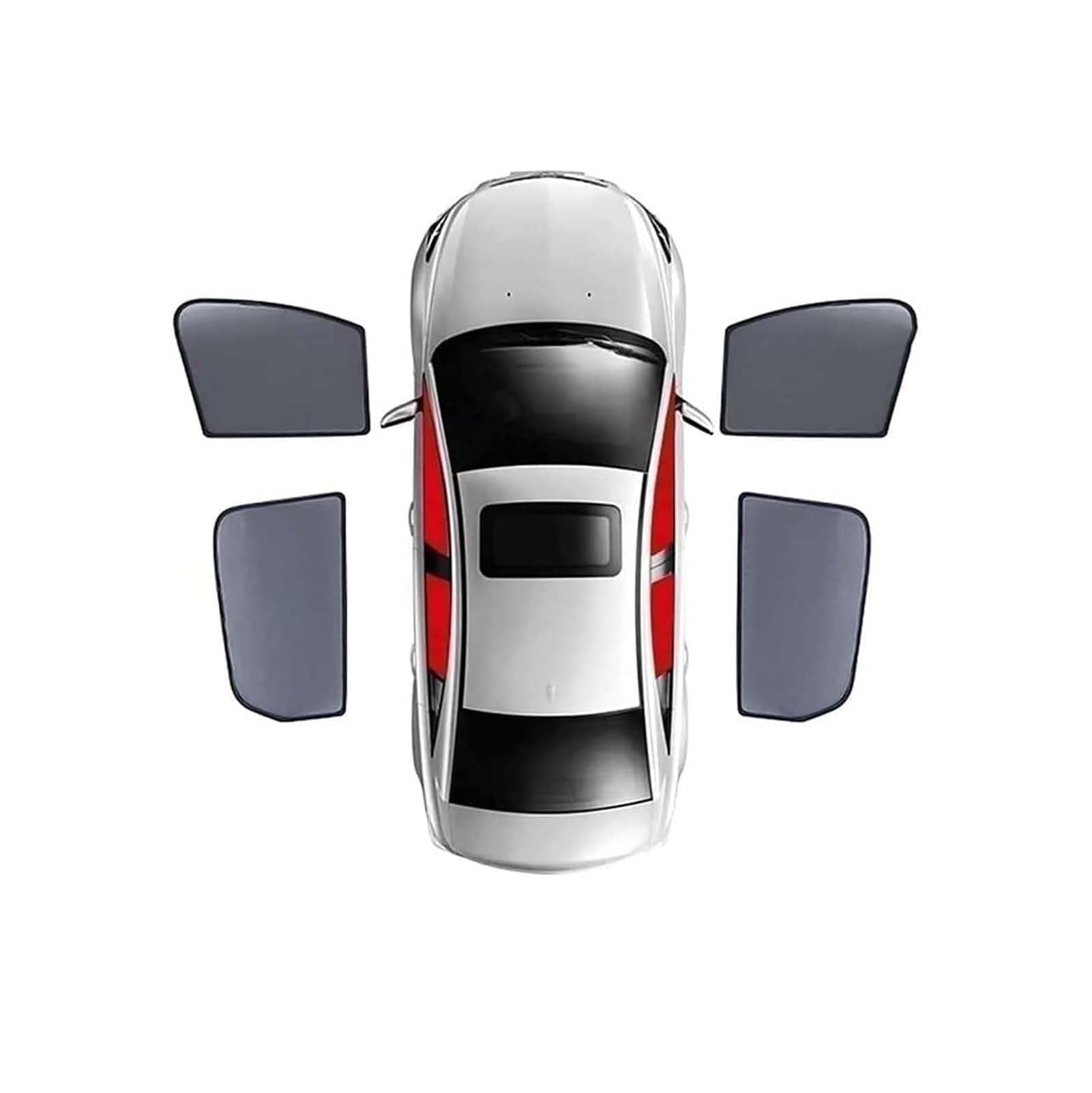 Sonnenschutz Auto Seitenscheibe, für Mercedes-Benz Vito(V260) 2016- Magnetisch Sonnenschutz Auto Vorhang mit UV Schutz Autofenster Auto Baby Saugnapf Sonnenblende,E/4pcs Window Doors von ERSUOIO