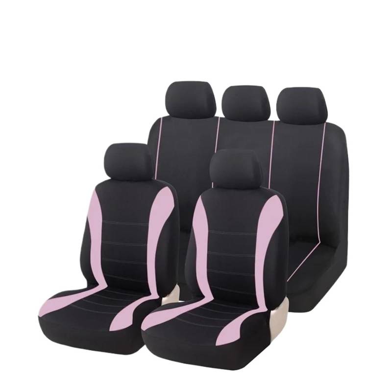 ERUEUBGRM Sitzschoner Für Skoda Für Fabia Autositzbezug Schutzset(ROSA) von ERUEUBGRM