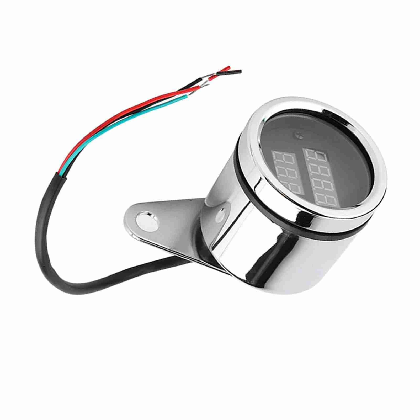 2 in 1 Motorrad -LED -LED -Digitalvoltmeter Tachometer Messer Metallmesser Tachometer, Universelle, Robuste, Einfache Installation 2 in 1 Motorrad -LED -LED -Digitalvoltmeter Tachometer Messer Metallmesser Tachometer, Universelle, Robuste, Einfache Installation von ERYUE