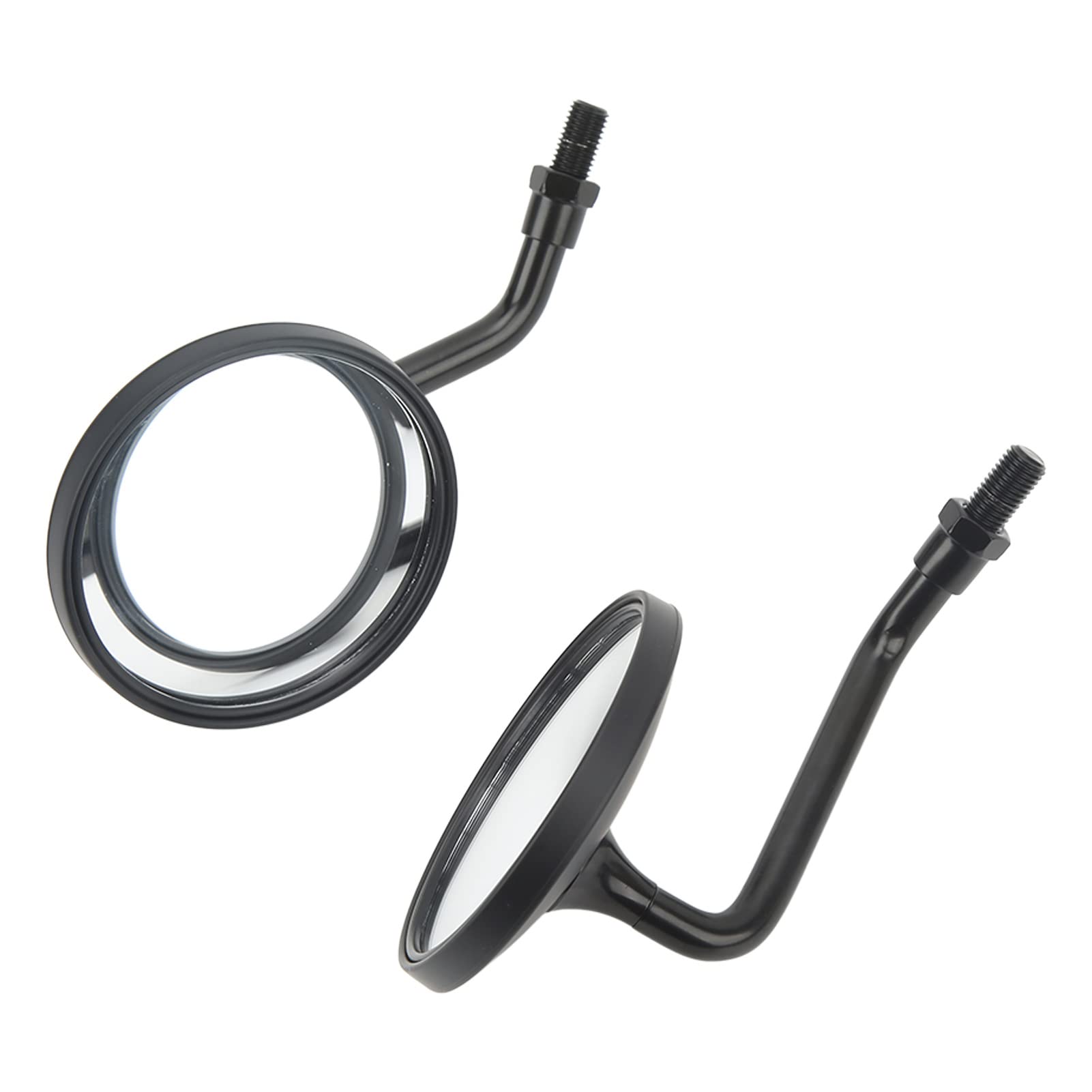-Rückspiegel der Rückseite der Sicht, die Rückspiegel von Weitschirmen mit CNC -Aluminiumlegierung, High Definition -Objektiv, Klassisches Design, für (Schwarz) von ERYUE