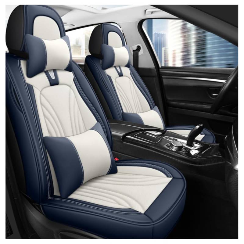 ESMOPA Autositzbezüge, universell passend für Audi A1 8X A2 8Z A3 8L A3 8P A3 8PA A3 8V Limousine Sportback, kompatibel mit Autositzbezügen, Blau Deluxe von ESMOPA