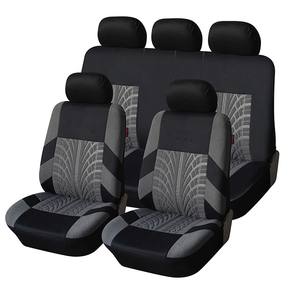 ESMOPA Autositzbezüge Universal-Set für BMW 5 Series 525I E60 530D E60 530I E60 535D E60 520D E60 540I E60 Seat Protector/grau von ESMOPA