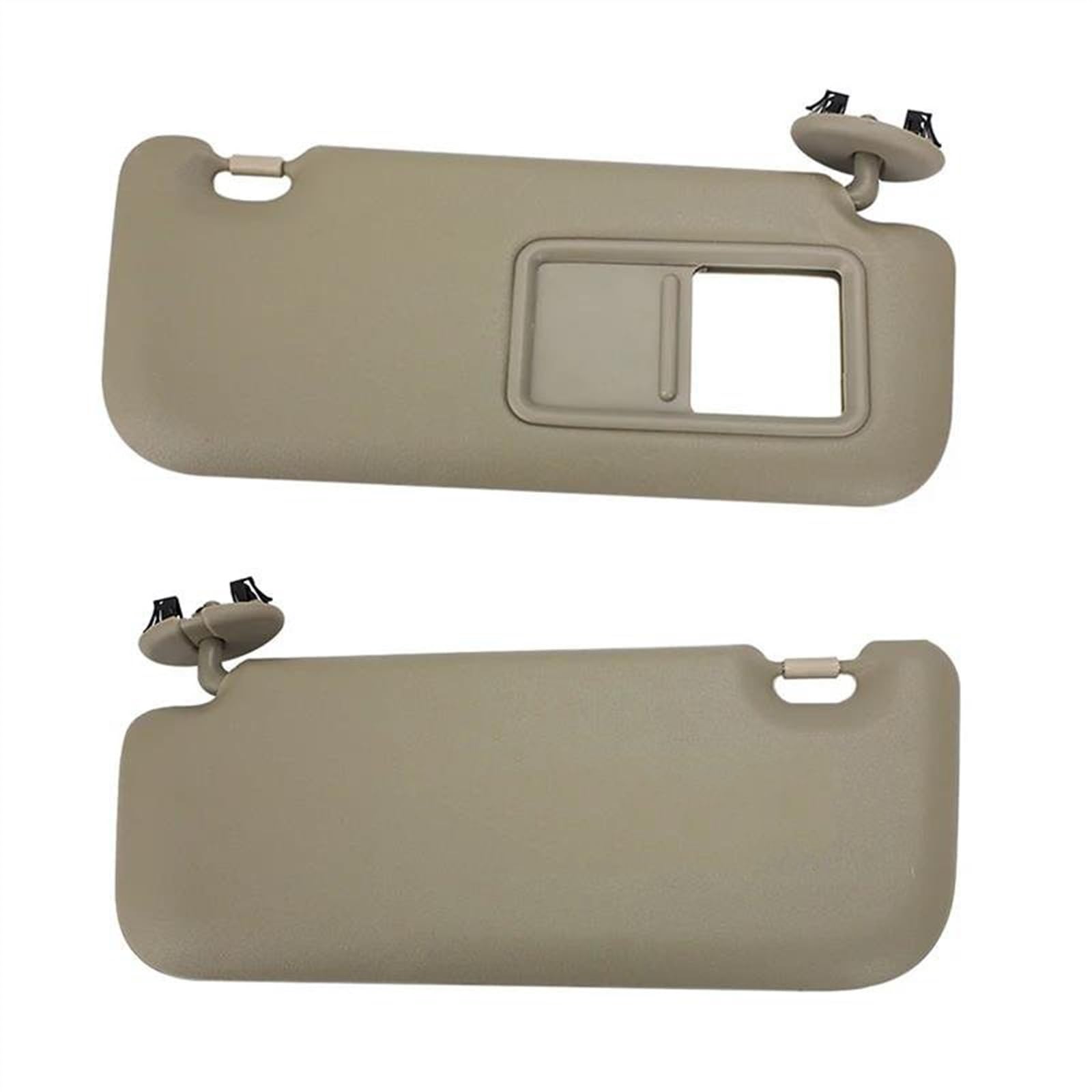 Für Toyota Für Auris Für Corolla 2010 2011 2012 2013 Autoinnenraum-Sonnenblende Mit Spiegel Grau Beige Sonnenschutz Auto Polarisierte Sonnenblende(Beige 1 Set) von ESPYN