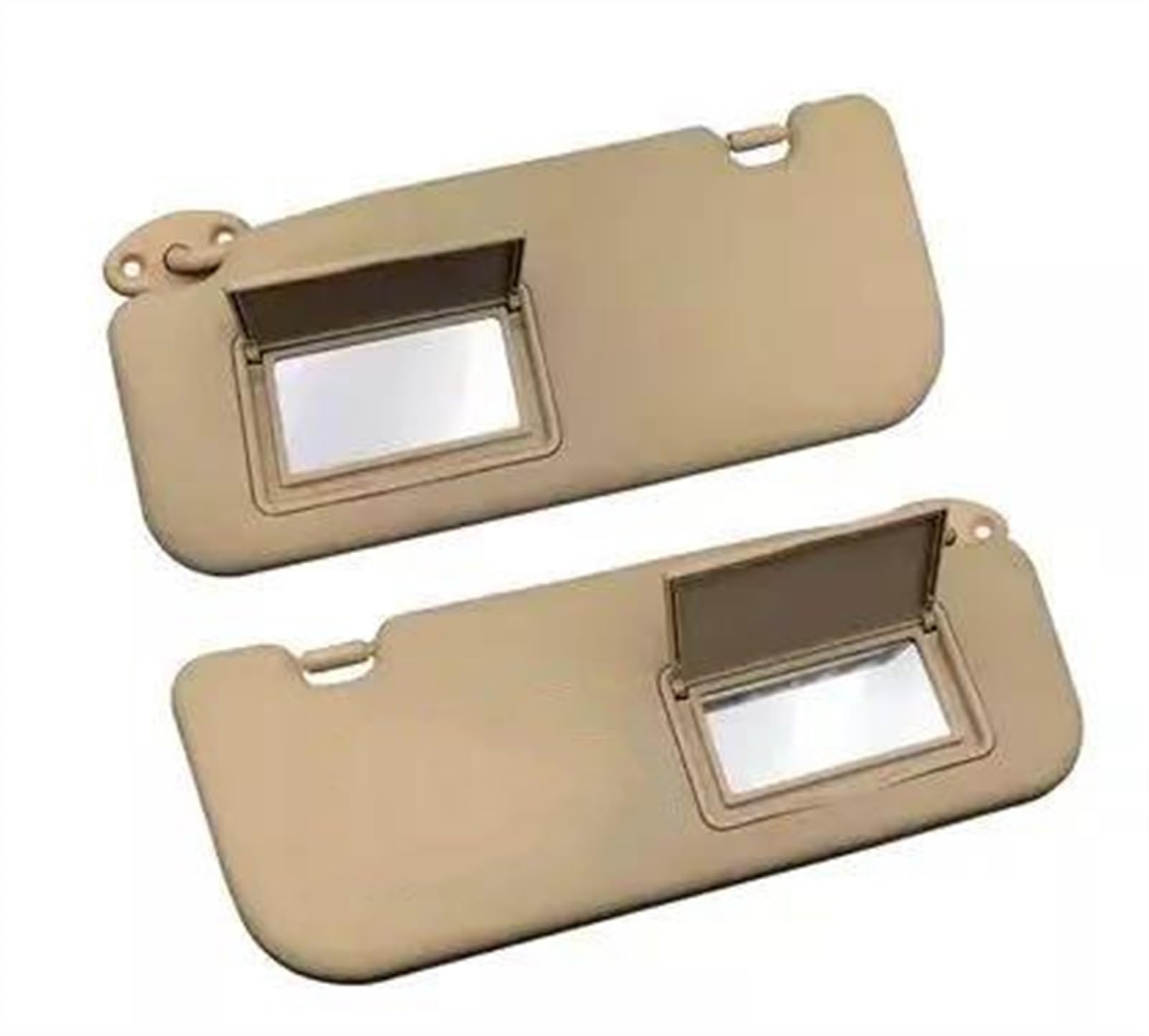 Für Toyota Für Vios 2014 2015 2016 2017 2018 2019 2020 Auto Vorne Links/Rechts Sonnenblende Panel Sonnenblende Mit Make-up Spiegel Auto Polarisierte Sonnenblende(A Pair beige) von ESPYN