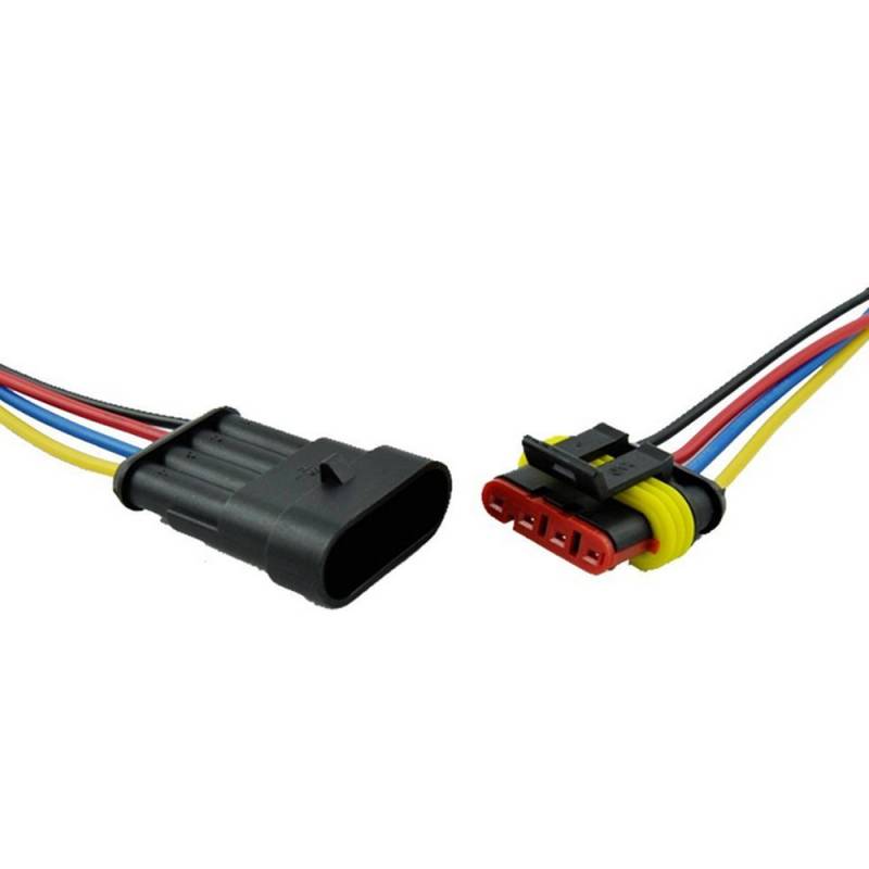 E Support™ 4-Polig Kabel Steckverbinder Stecker Wasserdicht Schnellverbinder KFZ LKW von ESUPPORT