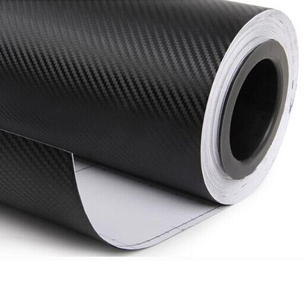 E Support™ Schwarz 3D Carbon Folie 50cm x 127cm flexibel KFZ Auto Wrapping Folie Vinyl von ESUPPORT