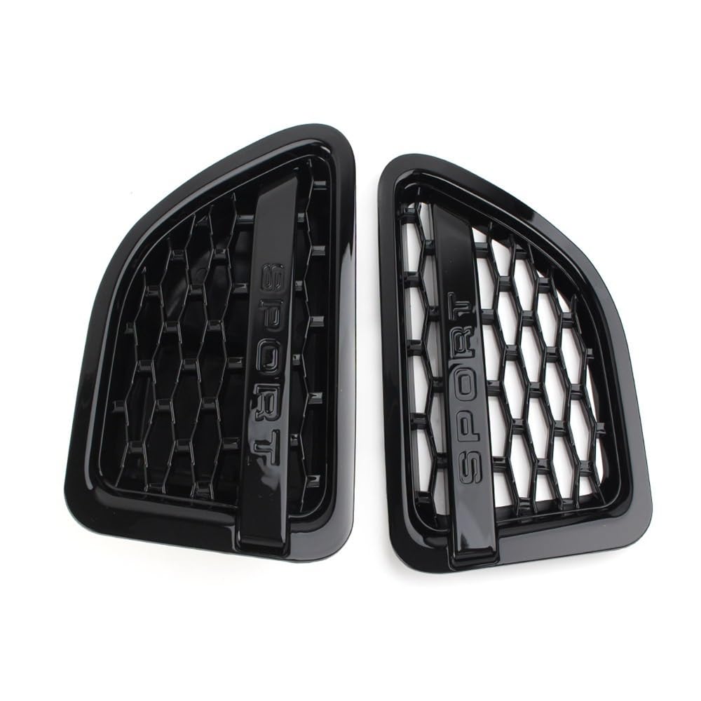 Kühlergrill Gitter Auto 1 Paar Auto-Frontgrill Lufteinlass-Entlüftungsgrill Für Range Für Rover Sport 2005 2006 2007 2008 2009 Glänzend Schwarz Kühlergrill Auto Nieren von ESyem