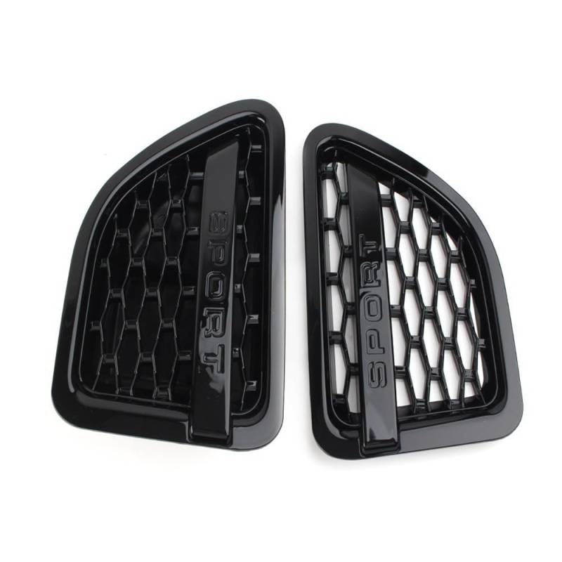 Kühlergrill Gitter Auto 1 Paar Auto-Frontgrill Lufteinlass-Entlüftungsgrill Für Range Für Rover Sport 2005 2006 2007 2008 2009 Glänzend Schwarz Kühlergrill Auto Nieren von ESyem