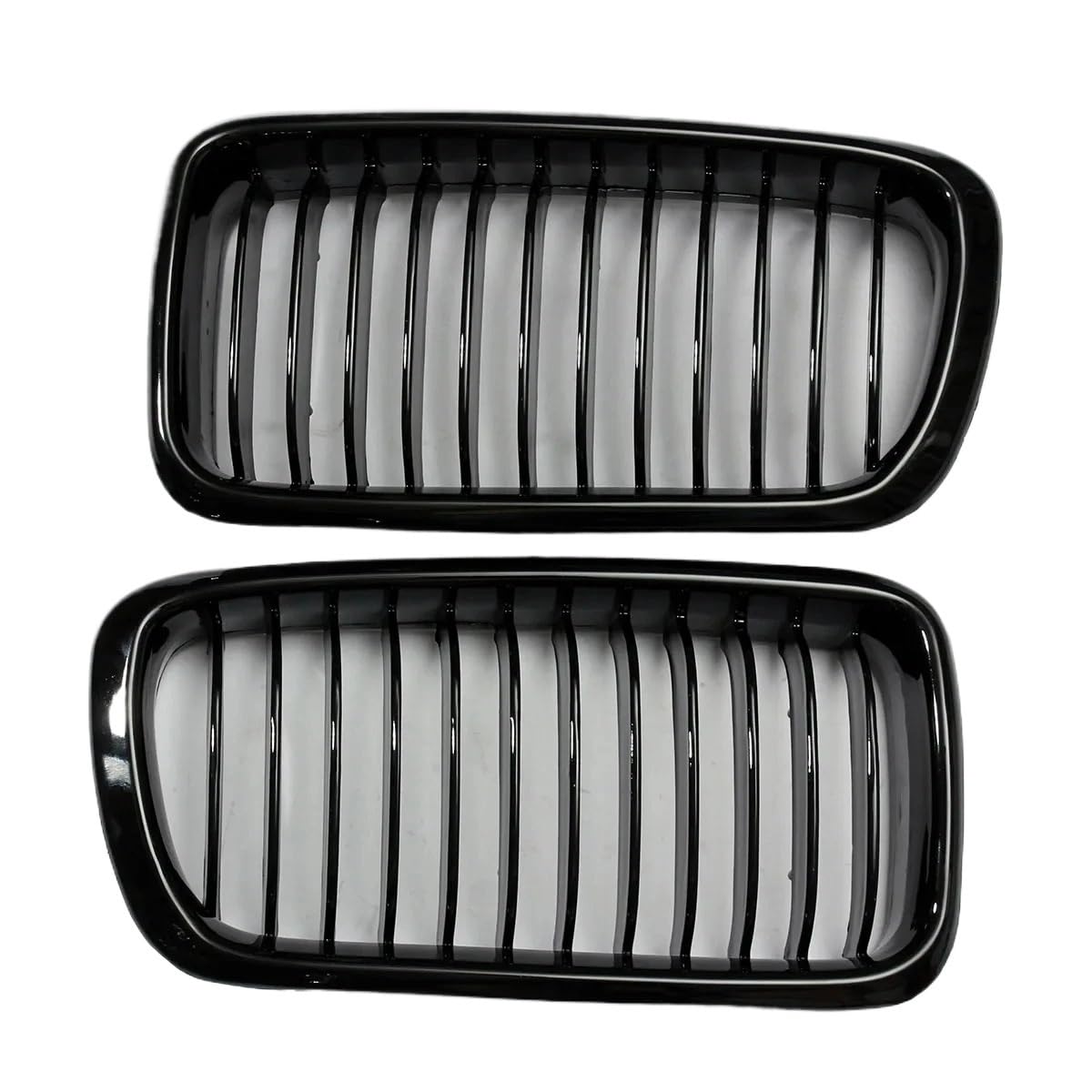 Kühlergrill Gitter Auto 1 Paar Auto-Frontniere für 7er-Serie E38 4-türige Limousine 1999 2000 2001, glänzend Schwarze Grill-Einzellamellenabdeckung Kühlergrill Auto Nieren von ESyem