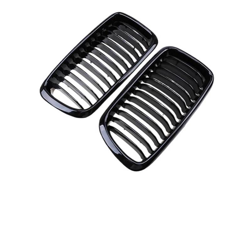 Kühlergrill Gitter Auto 1 Paar Auto-Frontnieren-Sportgrill in glänzendem Schwarz für 7er E38 1994–2001, Einzellamellengrill-Zubehör Kühlergrill Auto Nieren von ESyem