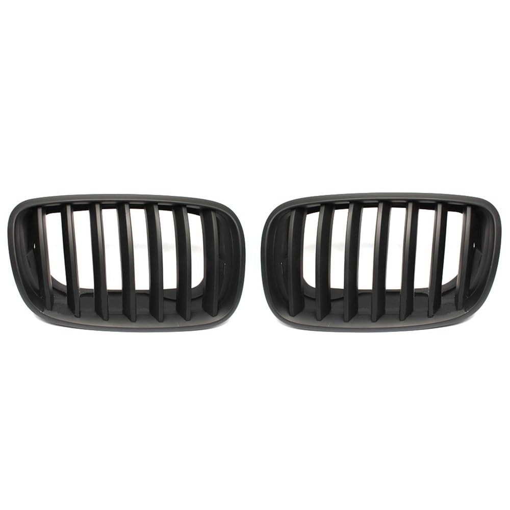 Kühlergrill Gitter Auto 1 Paar mattschwarzer Einzellamellen-Nierengrill-Frontgrill für X5 X6 E70 E71 2007–2012, Auto-Styling Kühlergrill Auto Nieren Kühlergrill Gitter Auto 1 Paar mattschwarzer Einzellamellen-Nierengrill-Frontgrill für X5 X6 E70 E71 2007–2012, Auto-Styling Kühlergrill Auto Nieren von ESyem