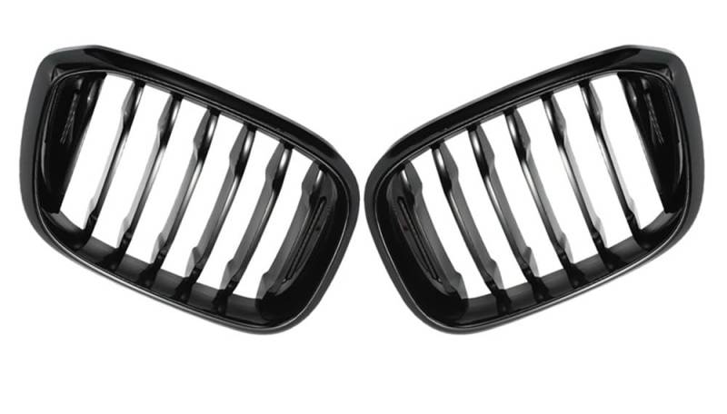 Kühlergrill Gitter Auto 2 Stück Auto-Fronthaube Nierengitter glänzend schwarz für X3 G01 X4 G02 2018 2019 2020 Autozubehör Kühlergrill Auto Nieren von ESyem
