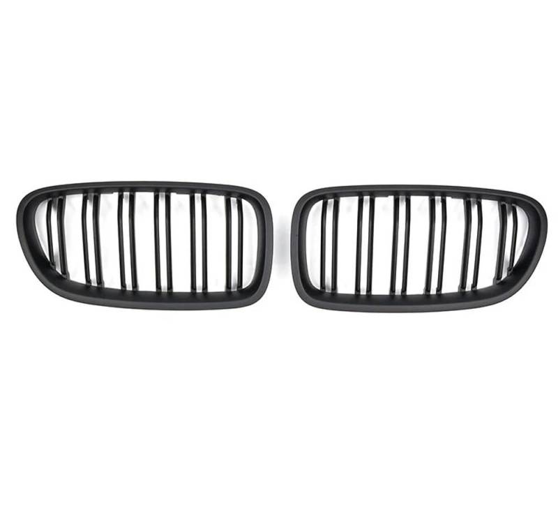 Kühlergrill Gitter Auto 2 Stück Auto-Stil glänzend schwarz vorne Nieren-Doppellamellengrill für 5er F10 F11 F18 2010–2017 Dual Line Kühlergrill Auto Nieren von ESyem