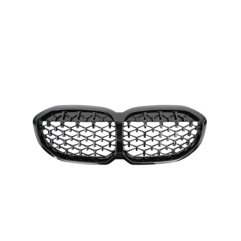 Kühlergrill Gitter Auto 2-teiliger vorderer Diamant-Nierengrill im Meteor-Stil für 1er F40 2020-IN Ersatzteil Kühlergrill Auto Nieren von ESyem