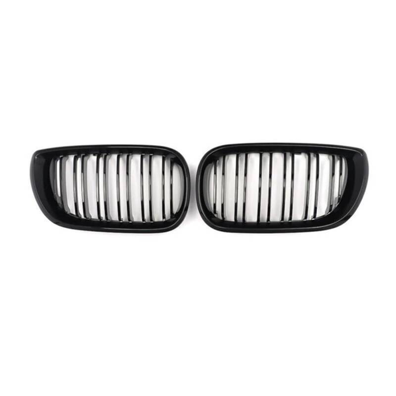 Kühlergrill Gitter Auto 2PCS Auto Front Niere Grill Doppel Lamellen Haube Grille Für 3 E46 4 Tür Limousine 2001-2005 / Touring 2001 2006 Kühlergrill Auto Nieren von ESyem