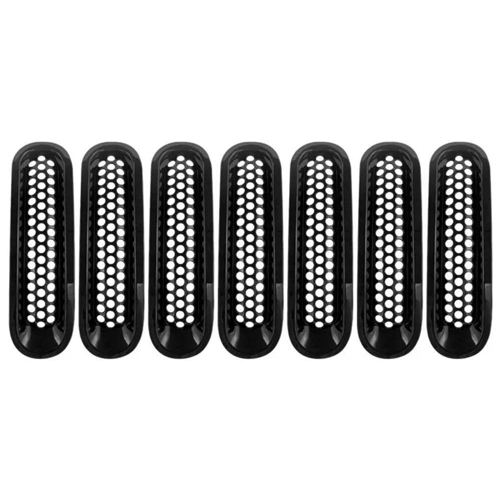 Kühlergrill Gitter Auto 7PCS Auto Vorderen Stoßfänger Für JK Wrangler 2007-2017 Ersatz Snap-On Schwarz Kühlergrill Außen Modifikation Teile Kühlergrill Auto Nieren Kühlergrill Gitter Auto 7PCS Auto Vorderen Stoßfänger Für JK Wrangler 2007-2017 Ersatz Snap-On Schwarz Kühlergrill Außen Modifikation Teile Kühlergrill Auto Nieren von ESyem