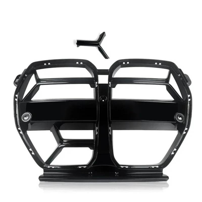 Kühlergrill Gitter Auto ABS Frontstoßstangengrill für G80 M3 G82 M4 2021 2022 2023 2024 mit Acc Fronthaube Nierengrill glänzend schwarz Kühlergrill Auto Nieren von ESyem