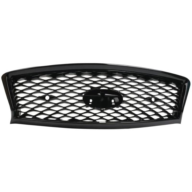 Kühlergrill Gitter Auto Auto-Frontgrill für Q50 Q50L 2018–2023, alle Modelle, glänzend schwarz, Ersatz-Oberstoßstangenhaube, Netzgitter-Set Kühlergrill Auto Nieren von ESyem