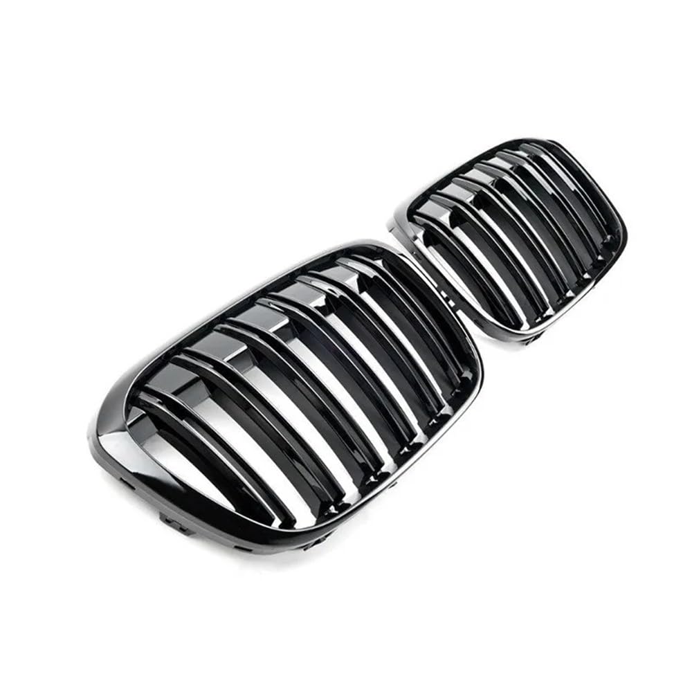 Kühlergrill Gitter Auto Auto-Fronthaube, Nieren-Stoßstangengrill für X1 F48 F49 16–19, glänzend schwarz, Doppellattengrills, Zubehör Kühlergrill Auto Nieren Kühlergrill Gitter Auto Auto-Fronthaube, Nieren-Stoßstangengrill für X1 F48 F49 16–19, glänzend schwarz, Doppellattengrills, Zubehör Kühlergrill Auto Nieren von ESyem