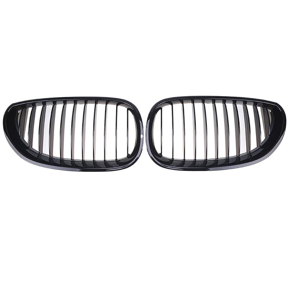 Kühlergrill Gitter Auto Auto-Frontnierengrill, Einzellamellengrill für 5er E60 E61 M5 520I 535I 550I 2004–2009, glänzend schwarz Kühlergrill Auto Nieren von ESyem