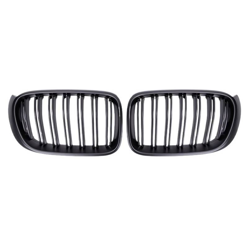 Kühlergrill Gitter Auto Auto-Frontnierengrill für X3 F25 X4 F26 2014–2017, glänzend schwarz, Doppellamellengitter, Zubehör Kühlergrill Auto Nieren von ESyem