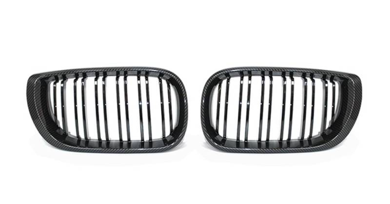 Kühlergrill Gitter Auto Auto-Frontnierengrill glänzend schwarz doppelter Lamellenhaubengrill für 3er-Serie für E46 4-Türer 2002 2003 2004 2005 Kühlergrill Auto Nieren von ESyem