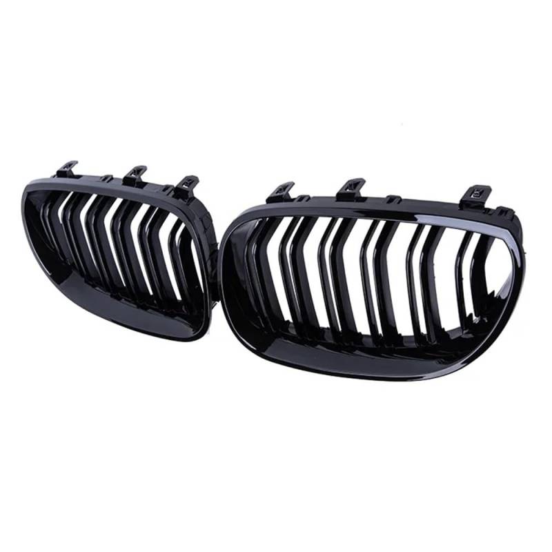 Kühlergrill Gitter Auto Auto Frontstoßstange Nierengitter Grill Haube Mesh Doppellinie für 5er E60 M5 E61 520i 545i 550i 535i 03–10 Kühlergrill Auto Nieren von ESyem