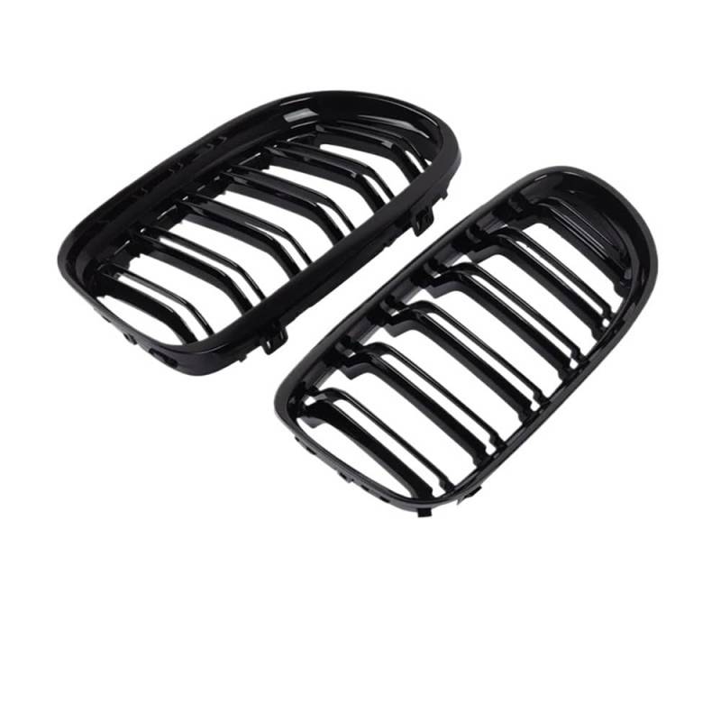 Kühlergrill Gitter Auto Auto-Frontstoßstangengrill für 3er-Serie E90 E91 2005–2012, glänzendes Schwarz. Kindly Double Line Grill-Zubehör Kühlergrill Auto Nieren von ESyem
