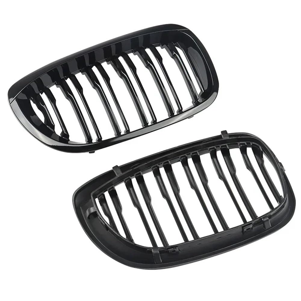 Kühlergrill Gitter Auto Auto-Nierengrill-Frontstoßstange mit 2 Lamellen, glänzend schwarz für E46 Coupe Cabrio 325Ci 330Ci LCI 2-Türer 2003–2006 Kühlergrill Auto Nieren von ESyem