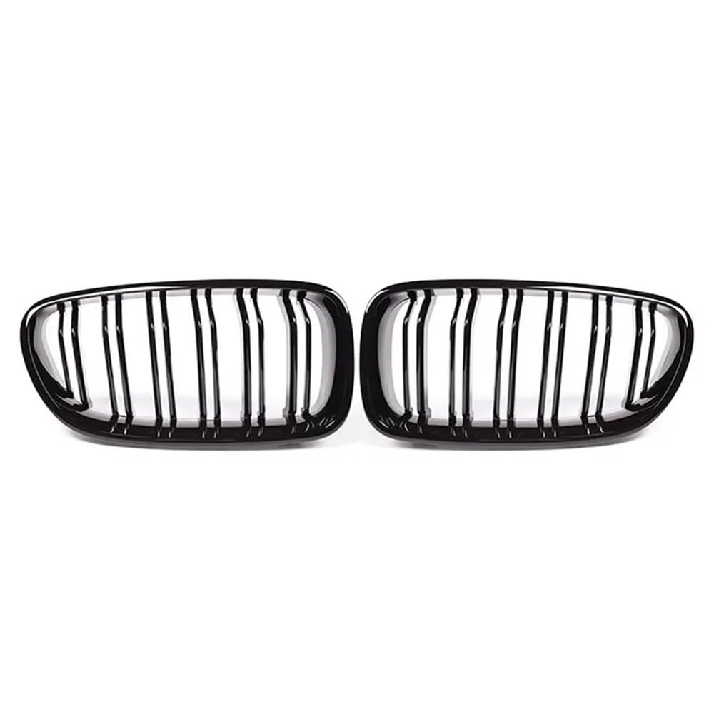 Kühlergrill Gitter Auto Auto glänzend schwarz Nierengrill Dual Lamellen für 5er F10 F11 F18 520d 530d 540i 2010–2017 Ersatzteil Kühlergrill Auto Nieren von ESyem