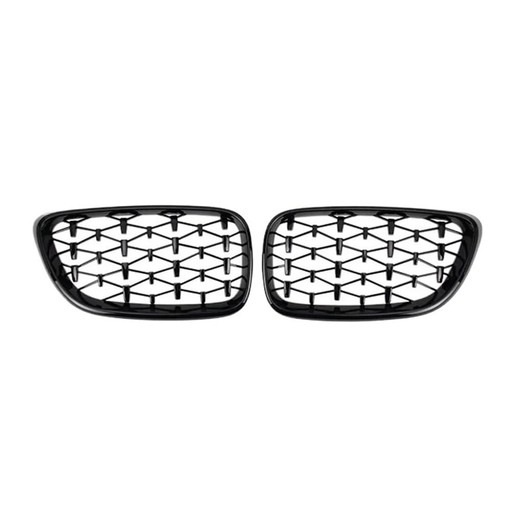 Kühlergrill Gitter Auto Diamant-Auto-Nierengitter vorne, silberfarben, für 2er-Serie F22 F23 F87 M2 14–19, Zubehör Kühlergrill Auto Nieren von ESyem