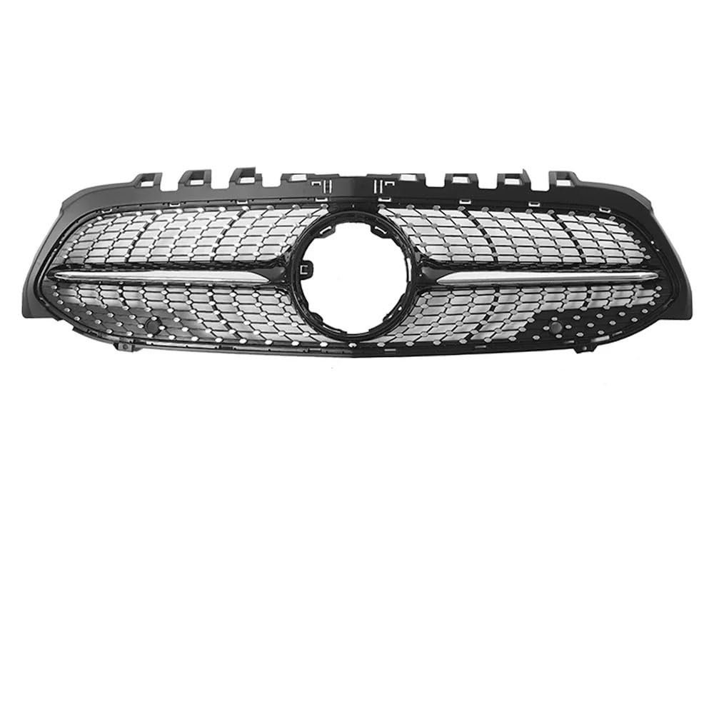 Kühlergrill Gitter Auto Diamonds Style Grill für Benz A-Klasse W177 19–22 A200 A220 A250 Chrom Silber GT Style Frontstoßstange Kühlergrill Auto Nieren von ESyem