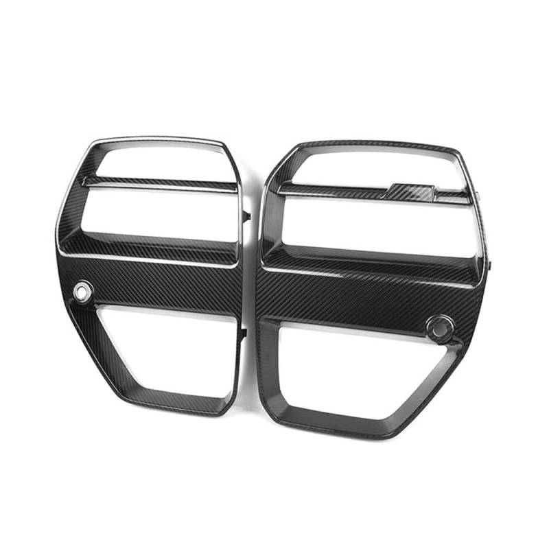 Kühlergrill Gitter Auto Dry Carbon Fiber Grill Frontstoßstange Doppellamellen Nieren-V-Style-Grill für 3 4 Series G80 G82 G83 M3 M4 2021+ Kühlergrill Auto Nieren von ESyem