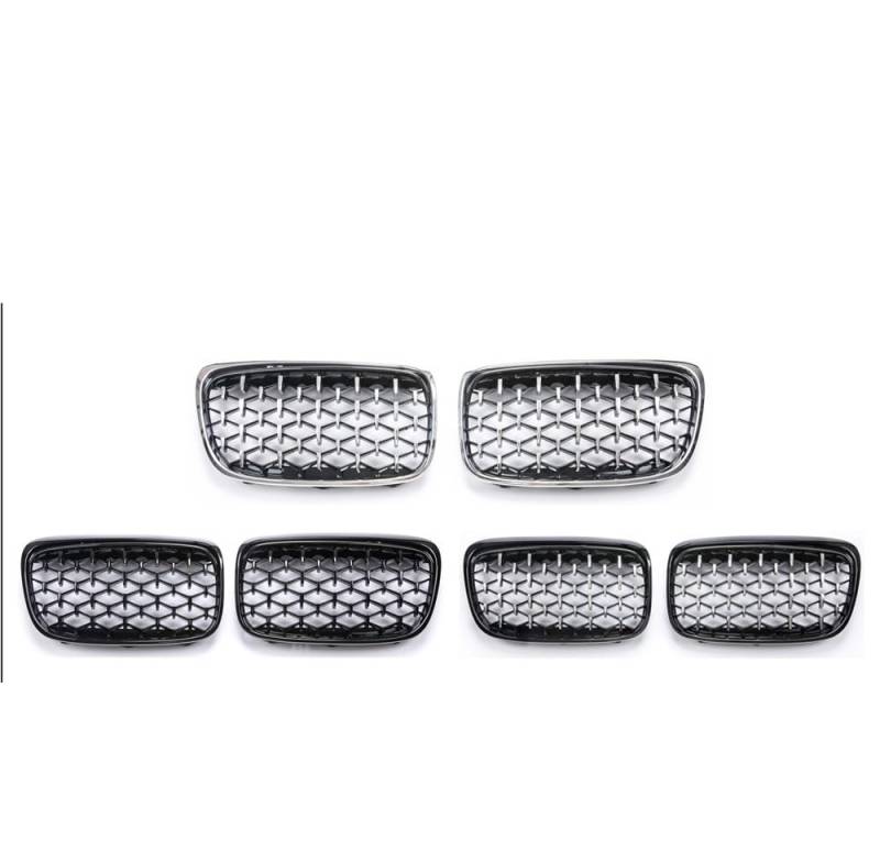 Kühlergrill Gitter Auto EIN Paar Diamant-Stern-Grill-Auto-Front-Nieren-Grill-Stoßstange für 2er-Serie F45 228i 220i 235i 2013–2018. Auto-Styling Kühlergrill Auto Nieren von ESyem