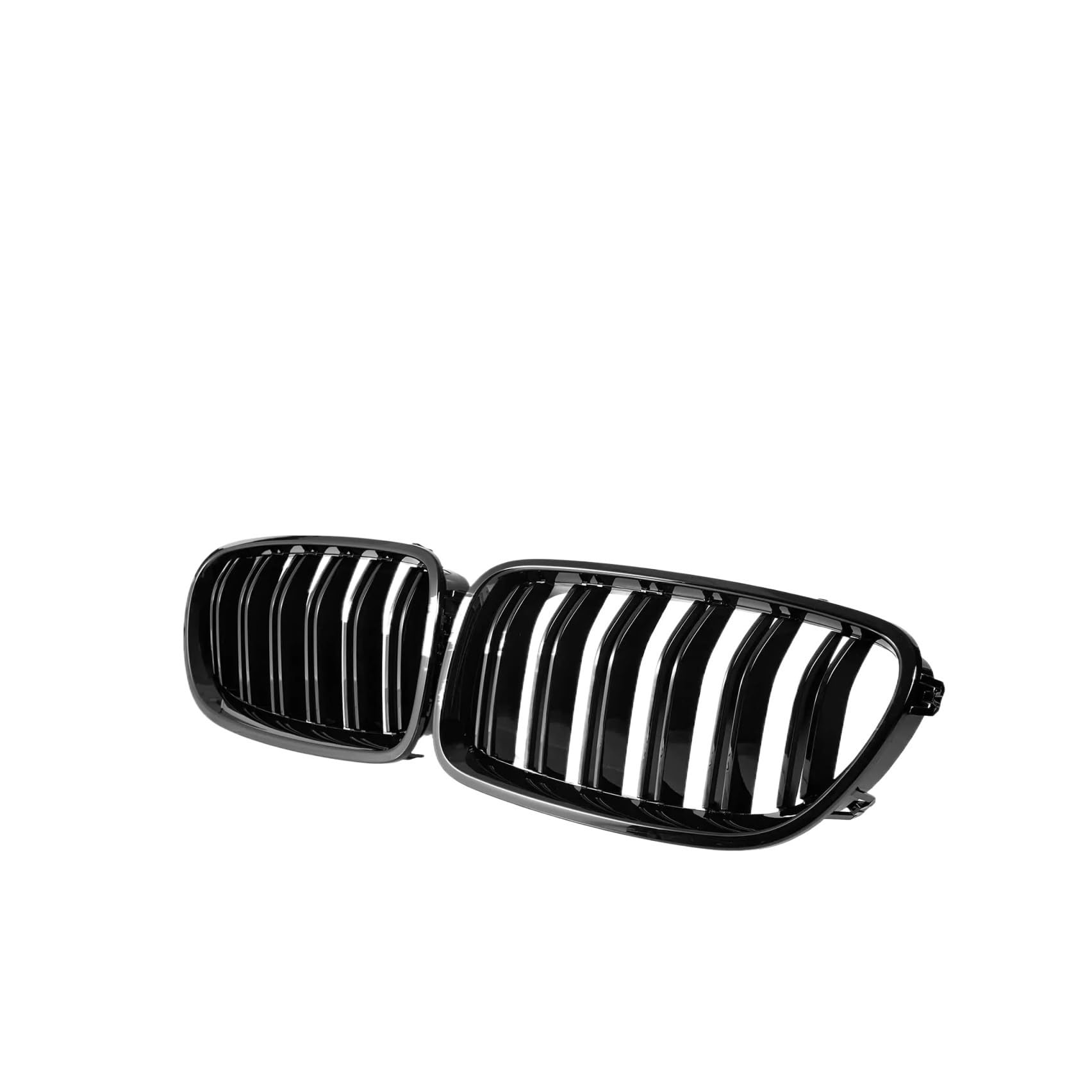 Kühlergrill Gitter Auto F10 glänzend schwarzer vorderer Doppellamellengrill für 5er F10 F11 F18 2010–2017 Dual-Line-Grills Kühlergrill Auto Nieren von ESyem