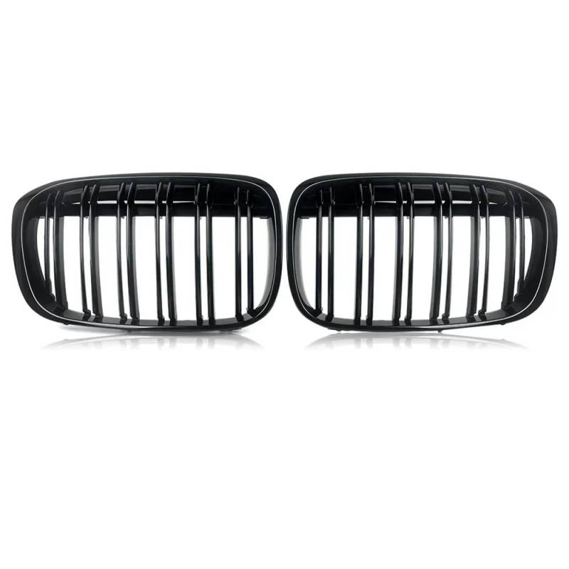 Kühlergrill Gitter Auto Front-Nierenhauben-Grill für X1-Serie F49 F48 2016–2019, glänzend schwarz, Autozubehör, Frontgitter Kühlergrill Auto Nieren von ESyem