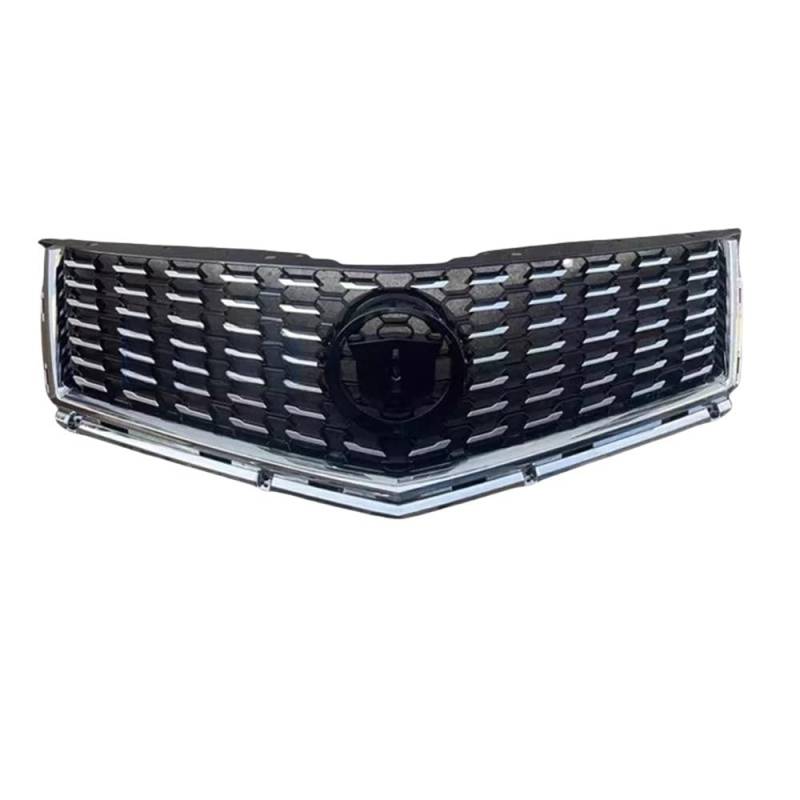 Kühlergrill Gitter Auto Frontgrill Grill Für SRX 2010-2016 Schwarz/Silber Obere Stoßstange Haube Mesh Grid ABS Material Auto Auto Teile Kühlergrill Auto Nieren von ESyem